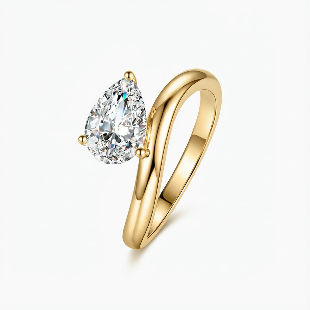 1.5ct Pear-Cut Moissanite Engagment Ring - My Store