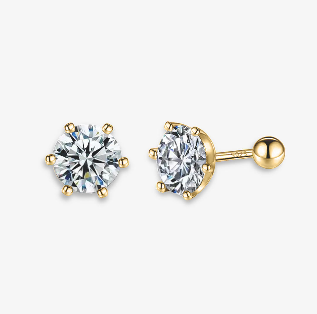 1.0ct Classic Moissanite Earrings - My Store