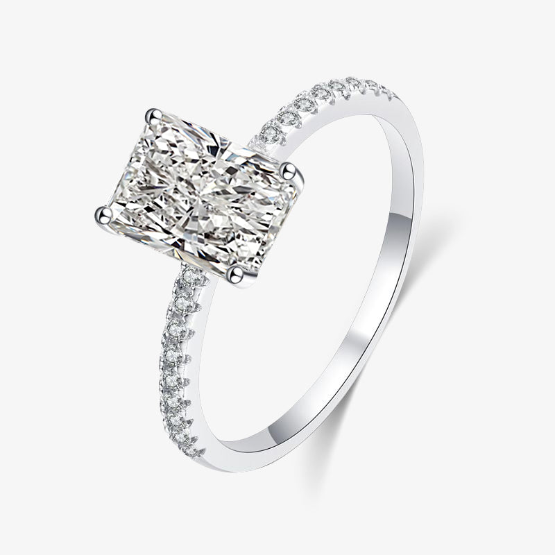2.0ct Radiant-Cut Moissanite Engagement Ring