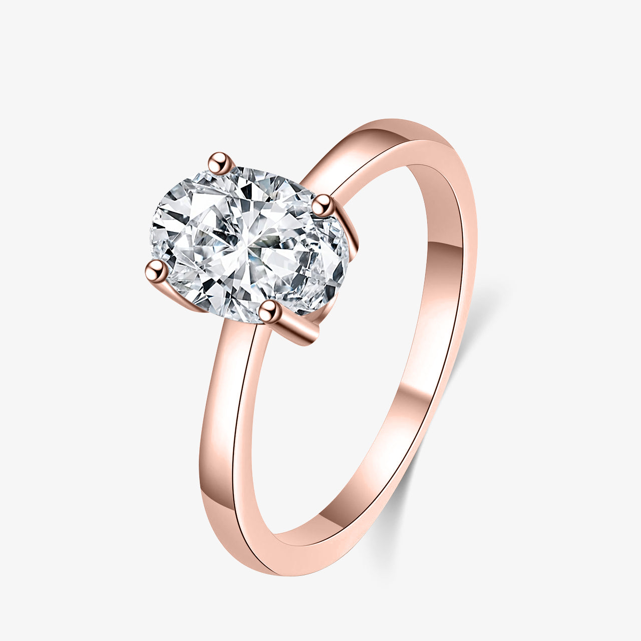 2.0ct Oval-Cut Solitaire Moissanite Engagment Ring - My Store