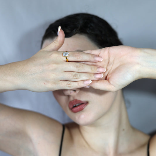 3.0ct Oval-Cut Solitaire Moissanite Engagment Ring - My Store