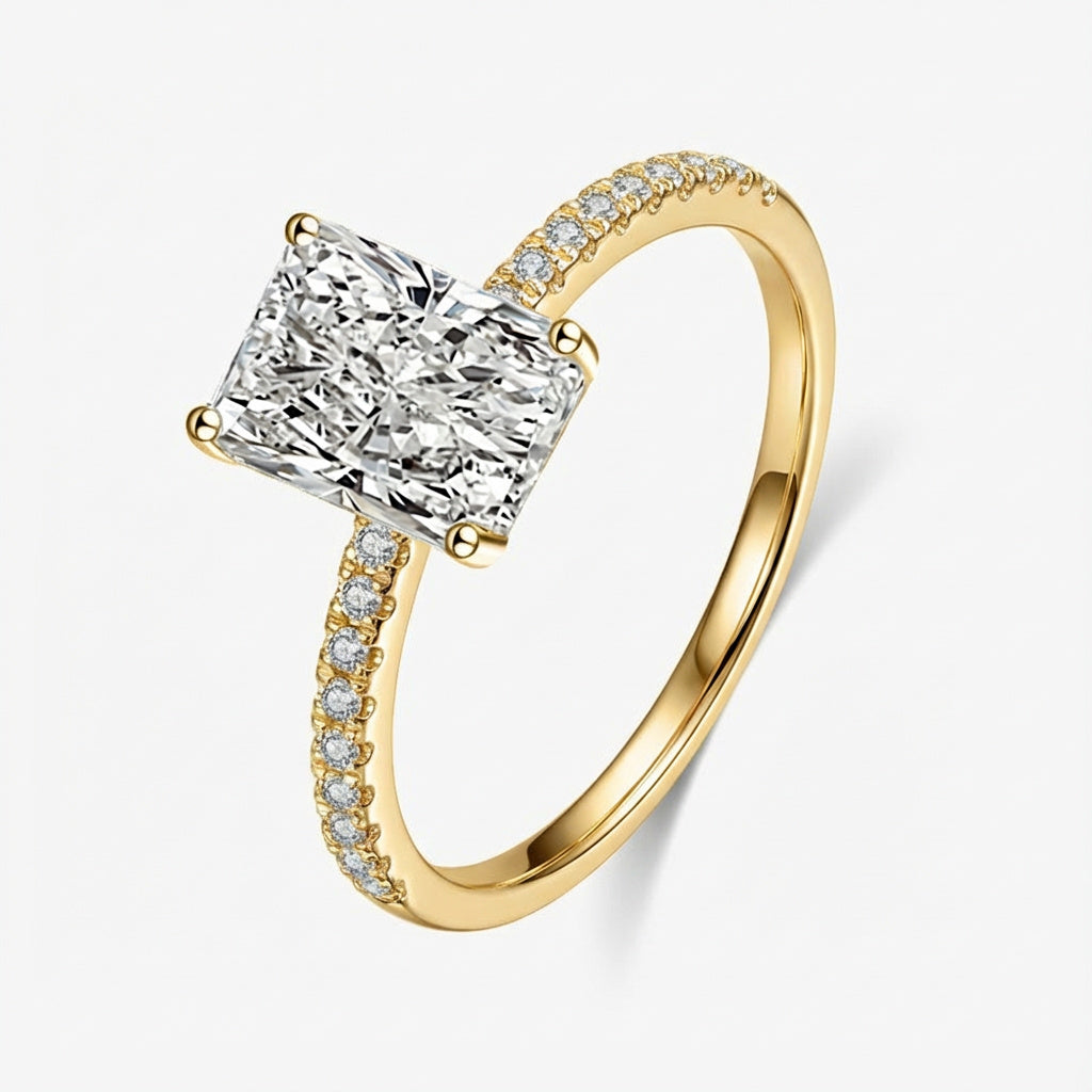 2.0ct Radiant-Cut Moissanite Engagement Ring - My Store