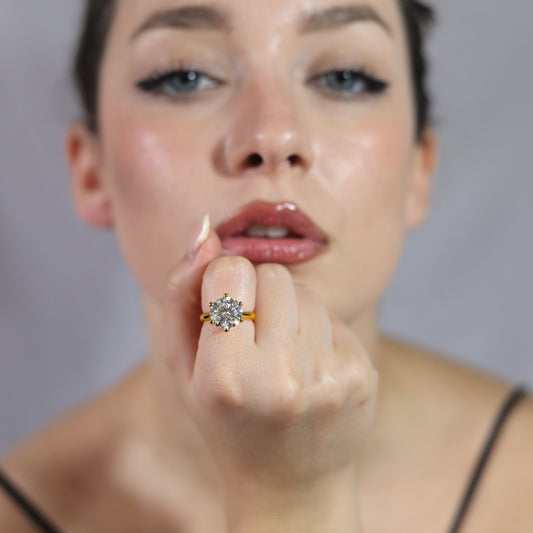 5.0ct Round-Cut Six Claw Moissanite Engagment Ring - My Store