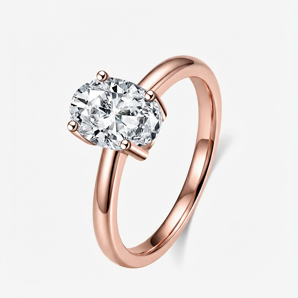 2.0ct Oval-Cut Solitaire Moissanite Engagment Ring - My Store