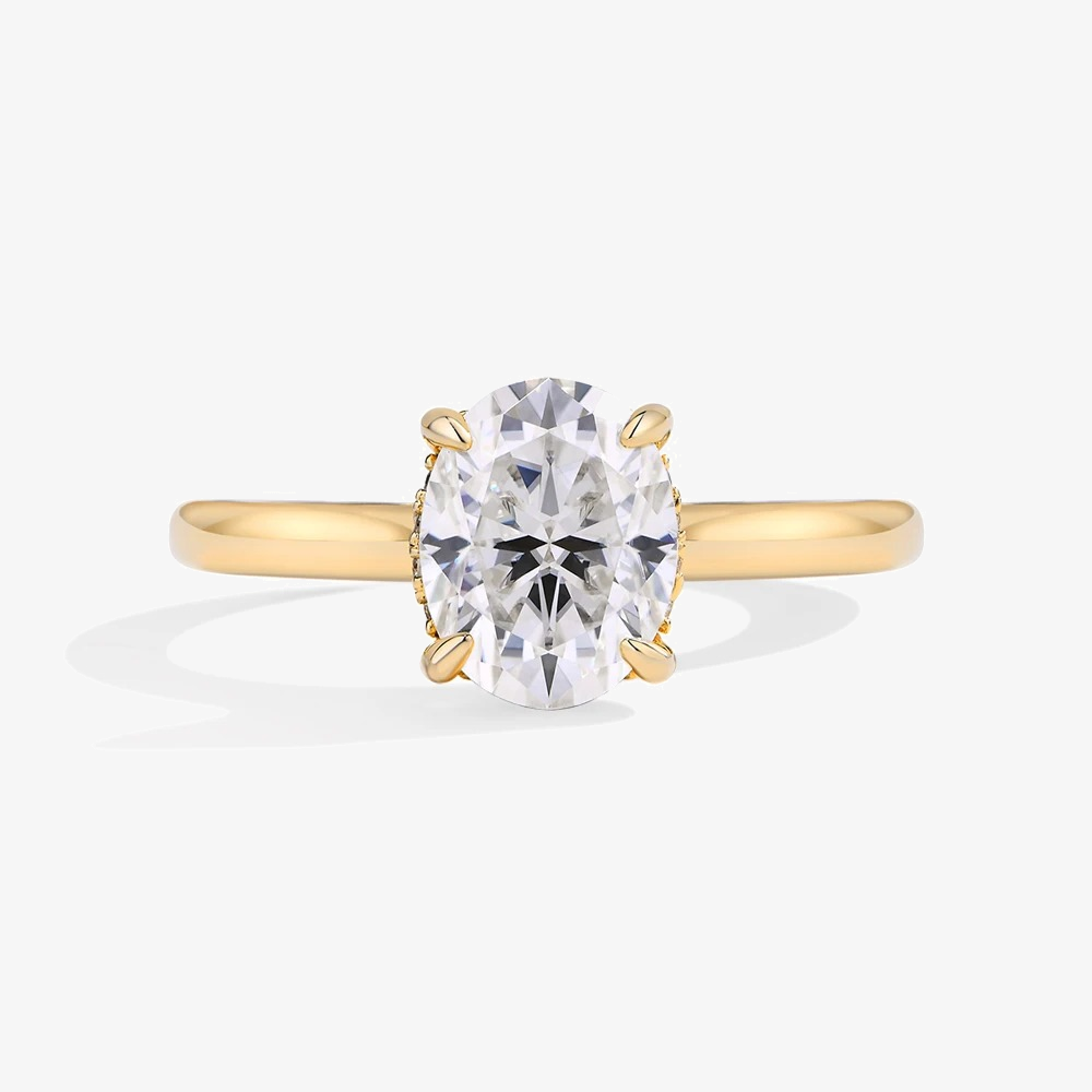 2.0ct Halo Oval-Cut Moissanite Engagement Ring - My Store