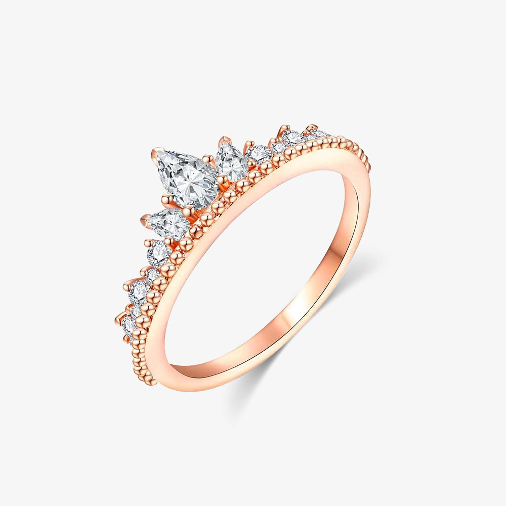 Crown Pear Cut Moissanite Ring - My Store