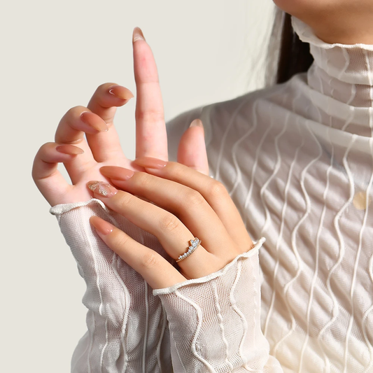 Crown Pear Cut Moissanite Ring - My Store