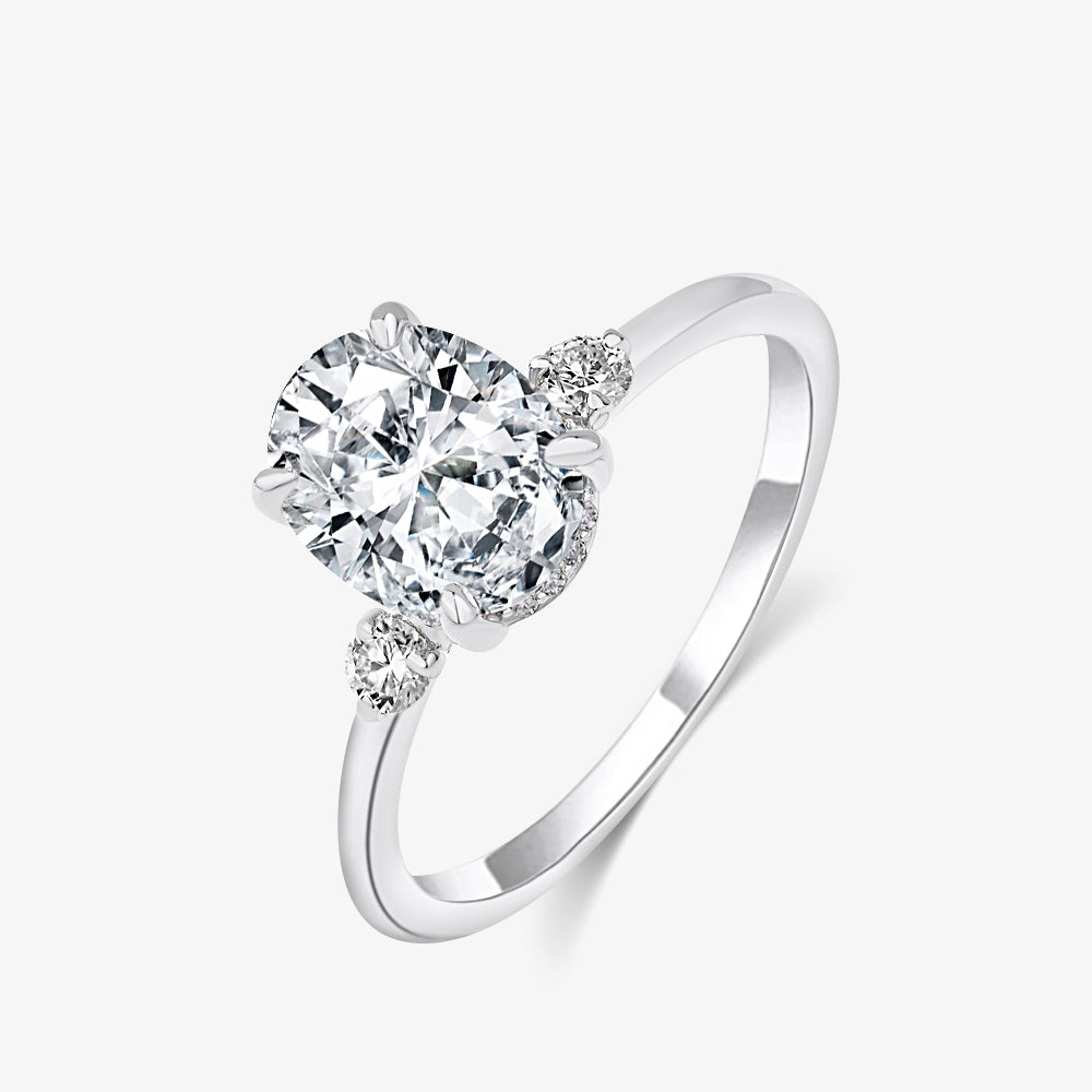 2.0ct Oval-Cut Moissanite Engagement Ring