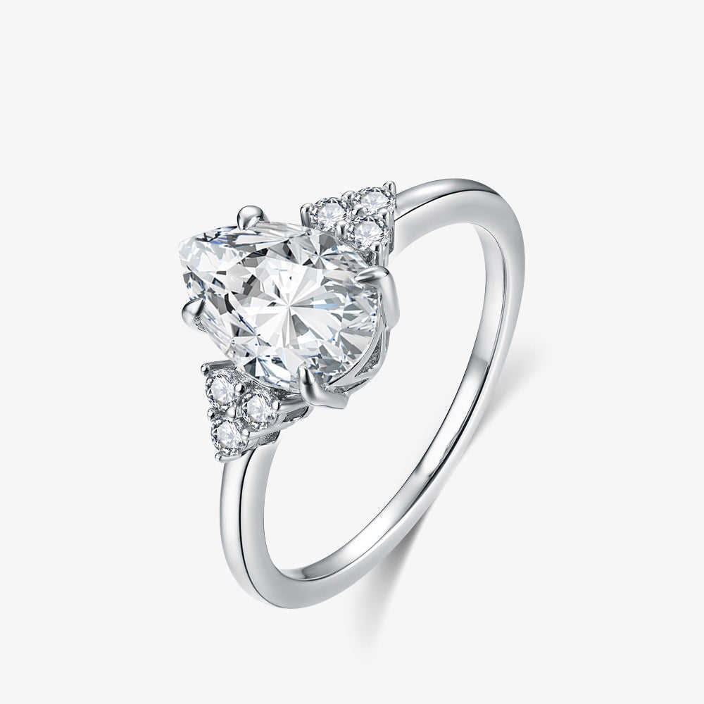 2.0ct Pear-Cut Moissanite Engagement Ring