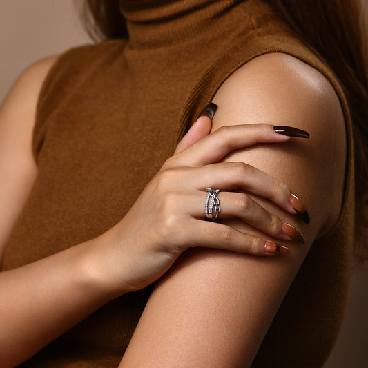 Chain Moissanite Pavé Ring - My Store