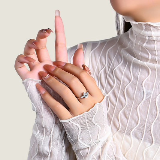 1.5ct Trilogy Pear-Cut Moissanite Engagement Ring - My Store