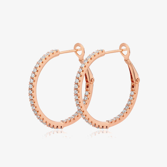 Pavé Moissanite Hoop Earrings - My Store