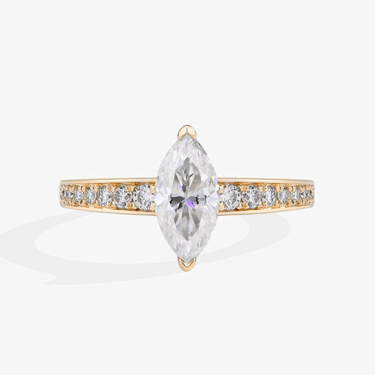 1.0ct Marquise-Cut Moissanite Engagement Ring - My Store