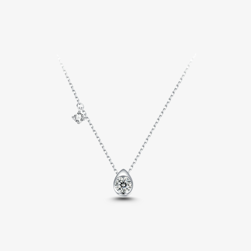 Radiant Round-Cut Moissanite Necklace - My Store