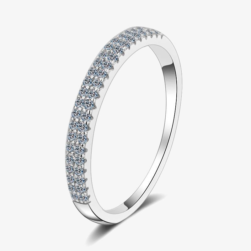 Double Eternity Moissanite Ring