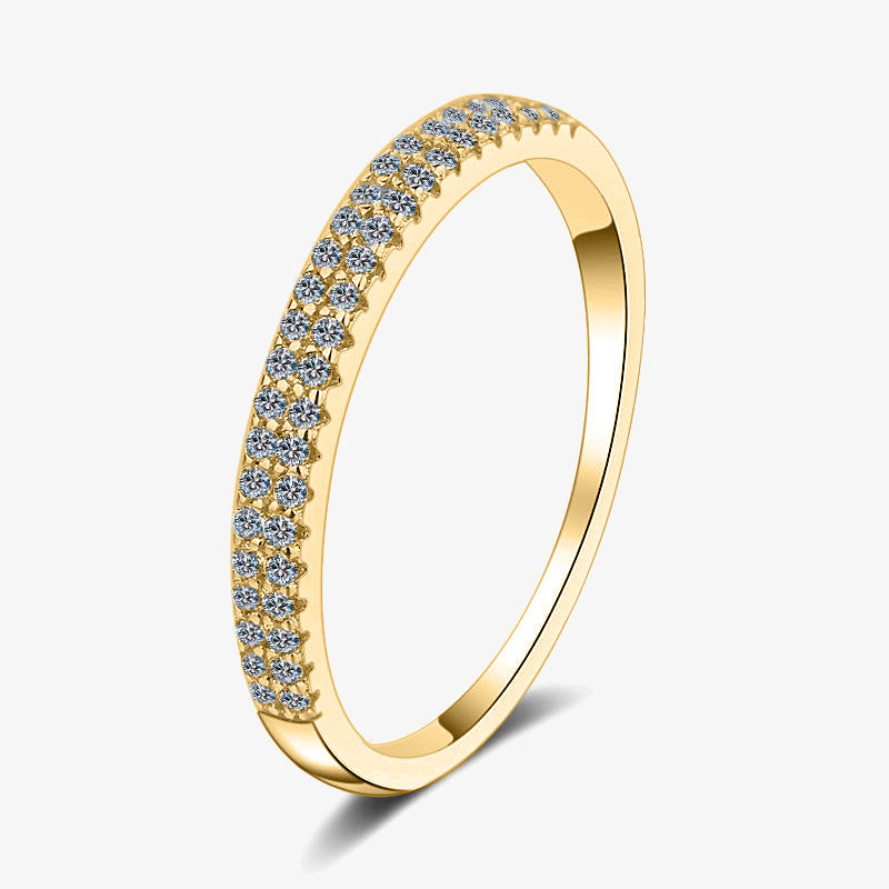 Double Eternity Moissanite Ring
