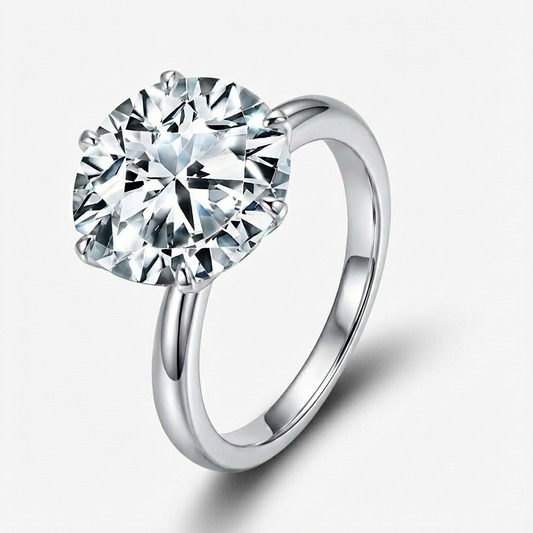 5.0ct Round-Cut Six Claw Moissanite Engagment Ring - My Store