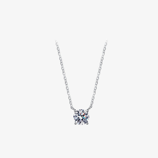 1.0ct Radiant Round-Cut Moissanite Necklace