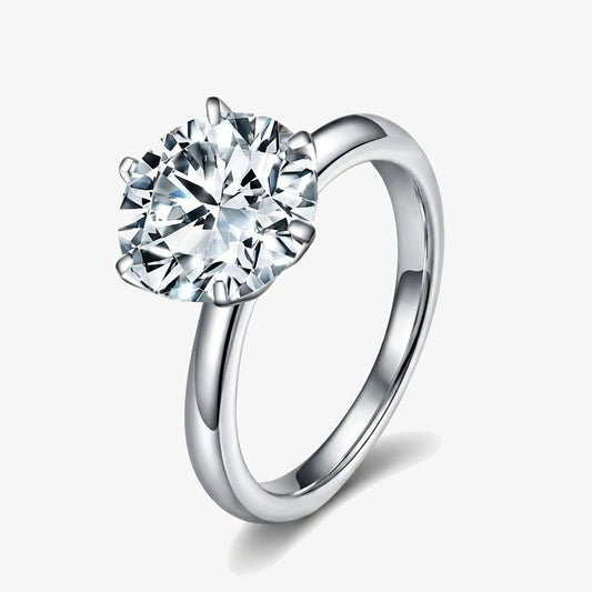 3.0ct Round-Cut Six Claw Moissanite Engagment Ring - My Store