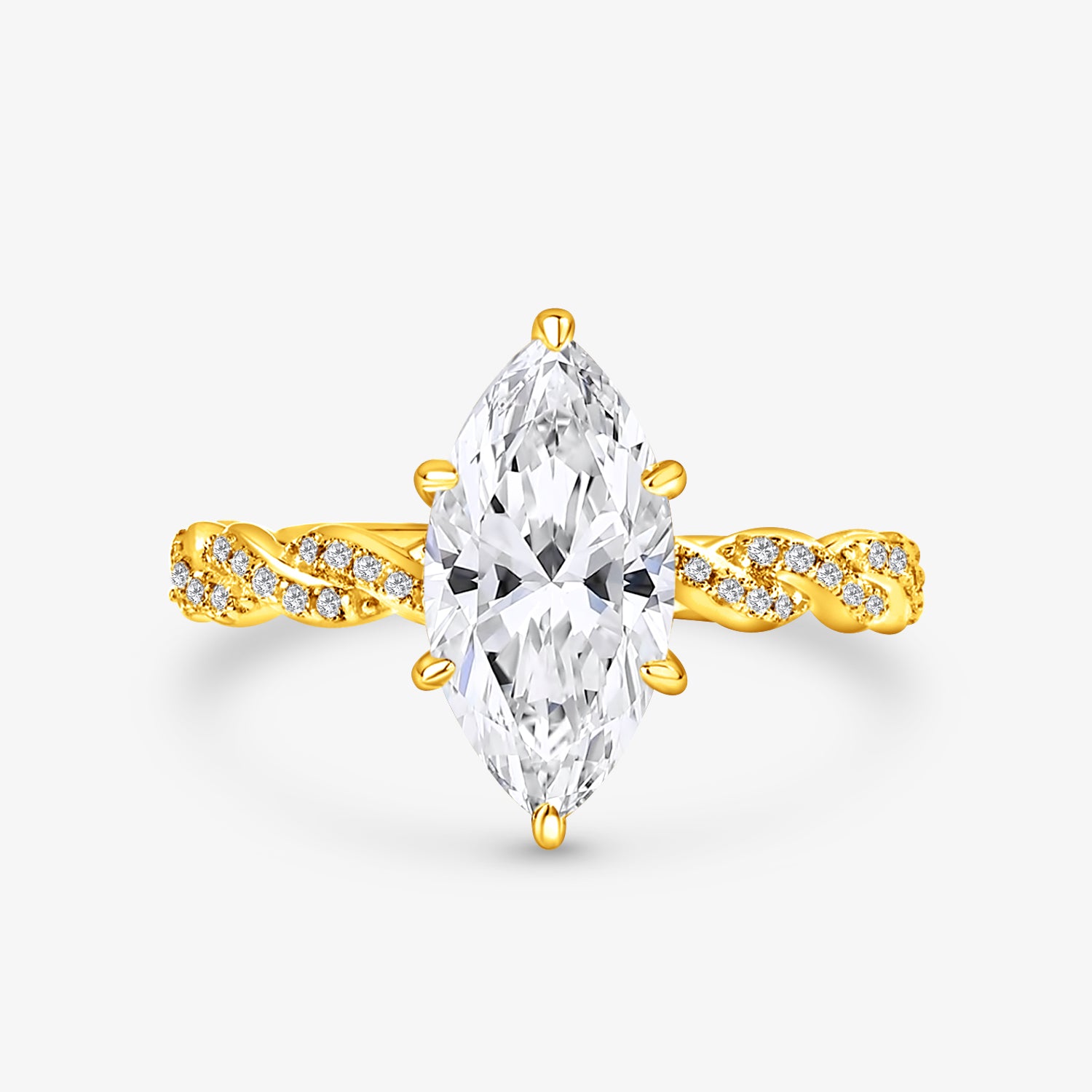 3.0ct Maruise-Cut Moissanite Engagement Ring - My Store