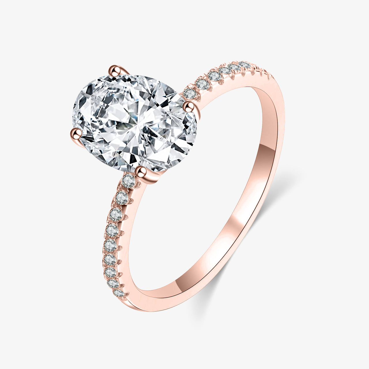 3.0ct Oval-Cut Moissanite Engagement Ring - My Store