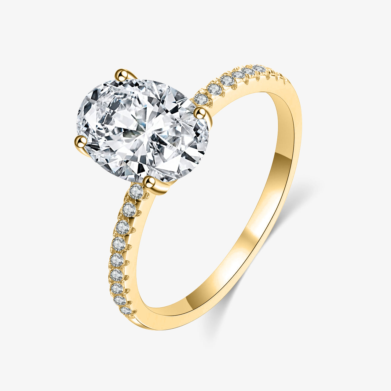 3.0ct Oval-Cut Moissanite Engagement Ring - My Store