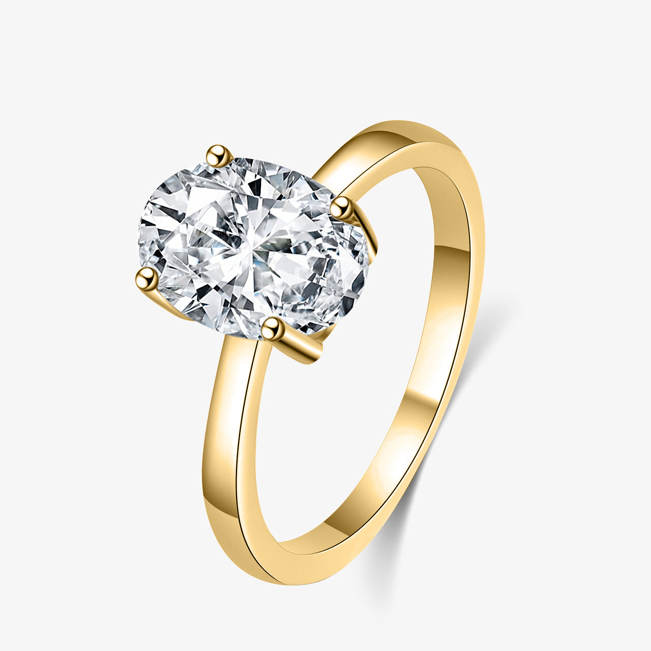 3.0ct Oval-Cut Solitaire Moissanite Engagment Ring - My Store