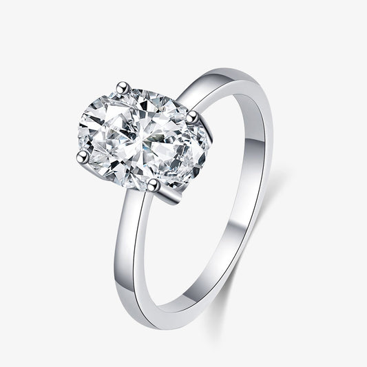 3.0ct Oval-Cut Solitaire Moissanite Engagment Ring - My Store