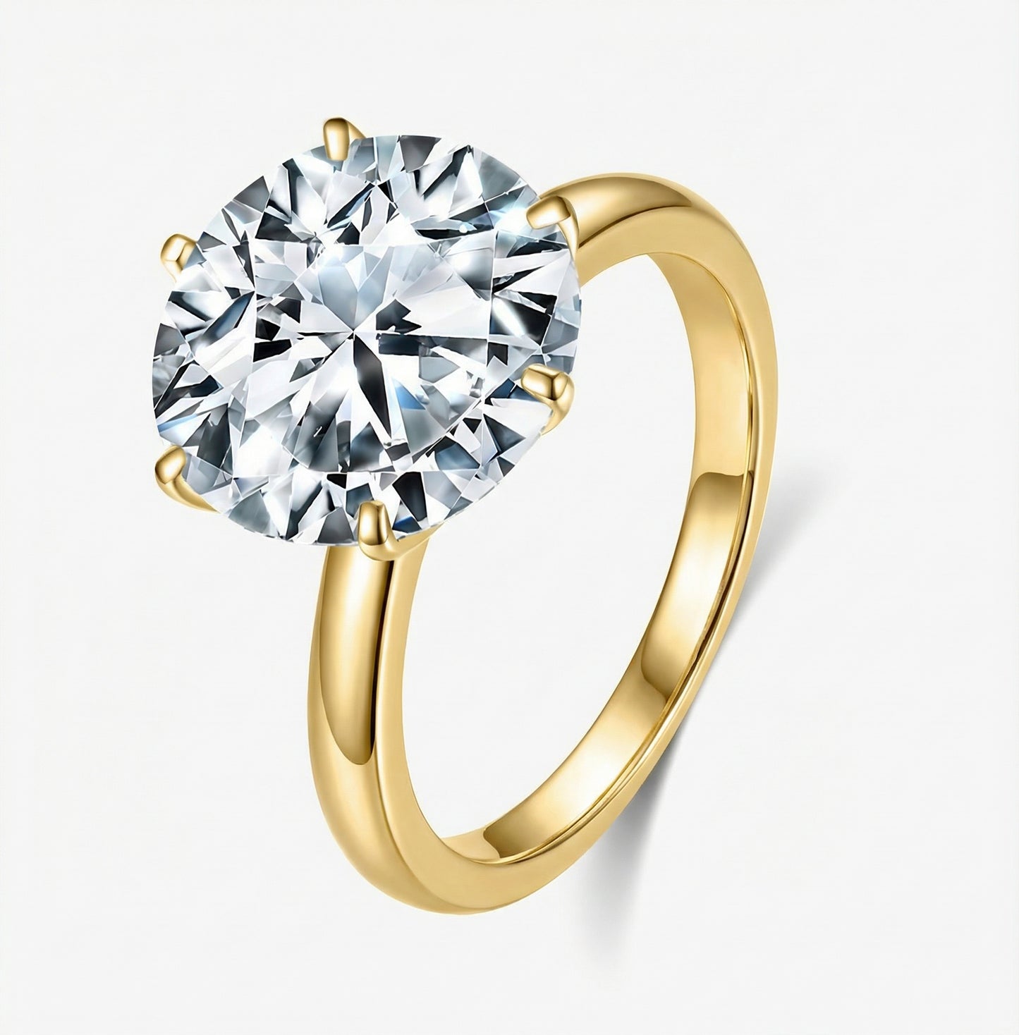5.0ct Round-Cut Six Claw Moissanite Engagment Ring - My Store