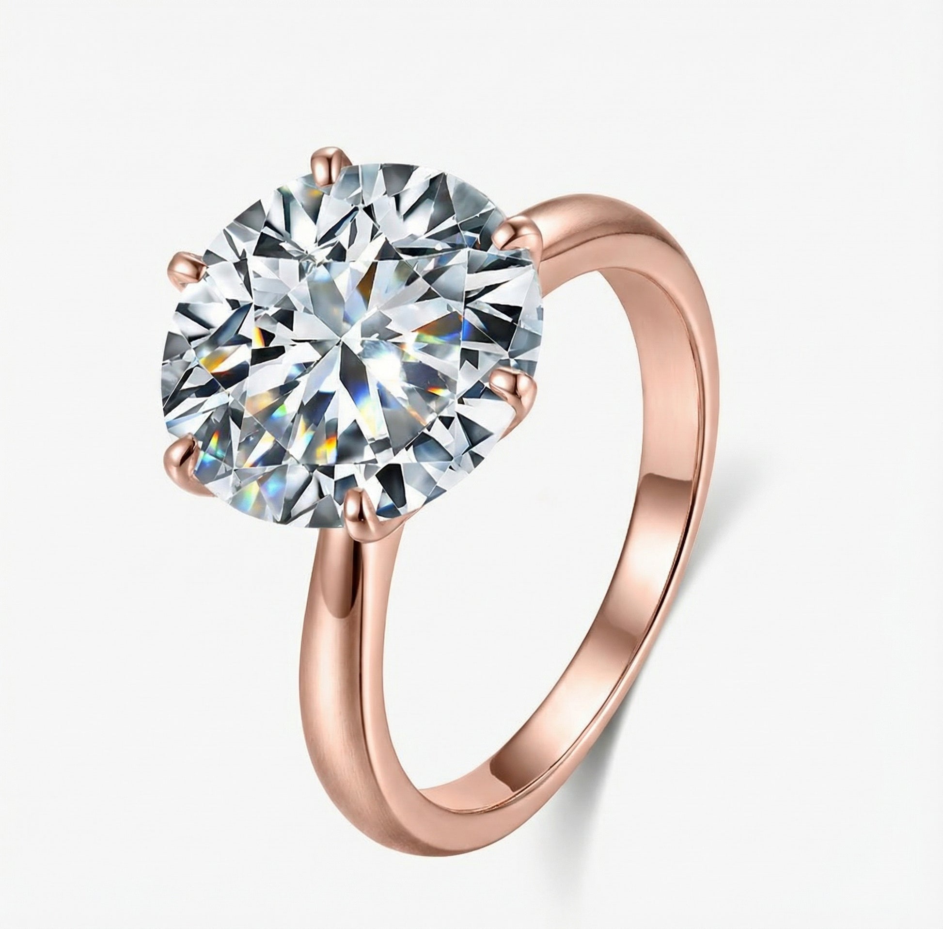 5.0ct Round-Cut Six Claw Moissanite Engagment Ring - My Store