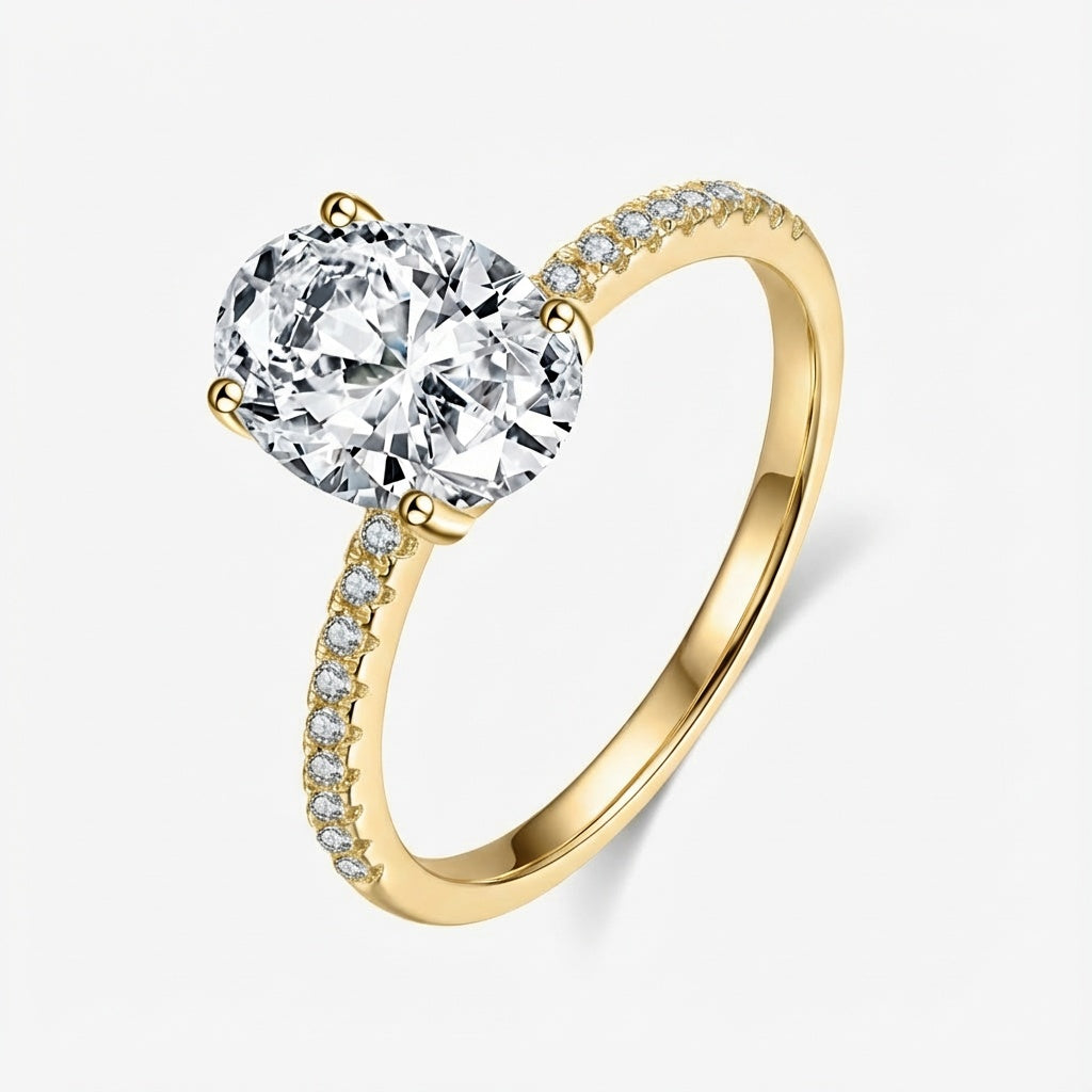 3.0ct Oval-Cut Moissanite Engagement Ring - My Store