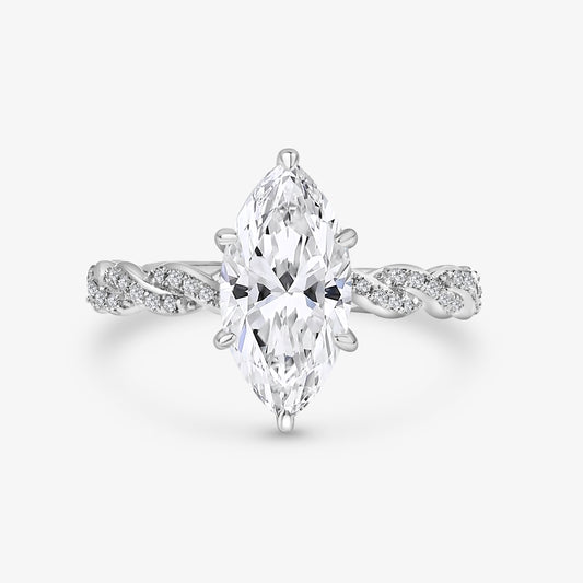 3.0ct Maruise-Cut Moissanite Engagement Ring - My Store