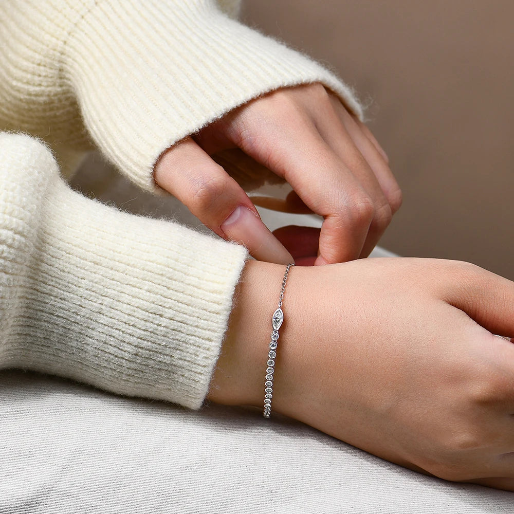 Adjustable Moissanite Tennis Bracelet - My Store