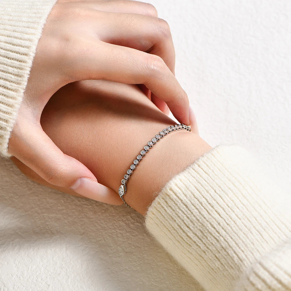 Adjustable Moissanite Tennis Bracelet - My Store