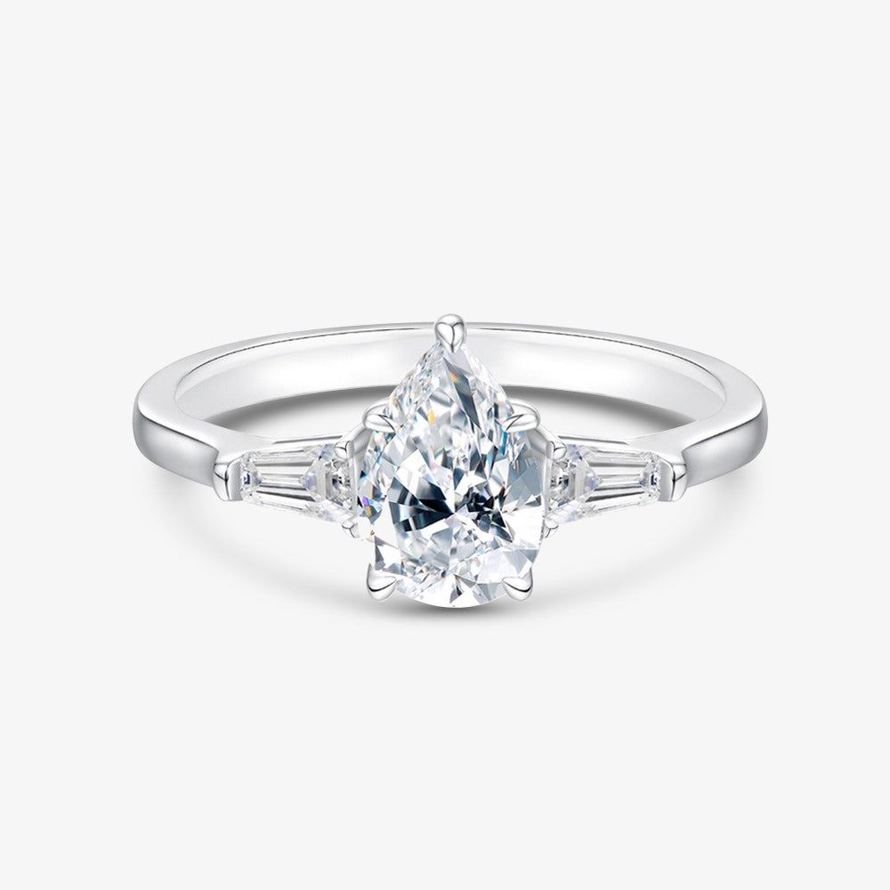 1.5ct Trilogy Pear-Cut Moissanite Engagement Ring - My Store