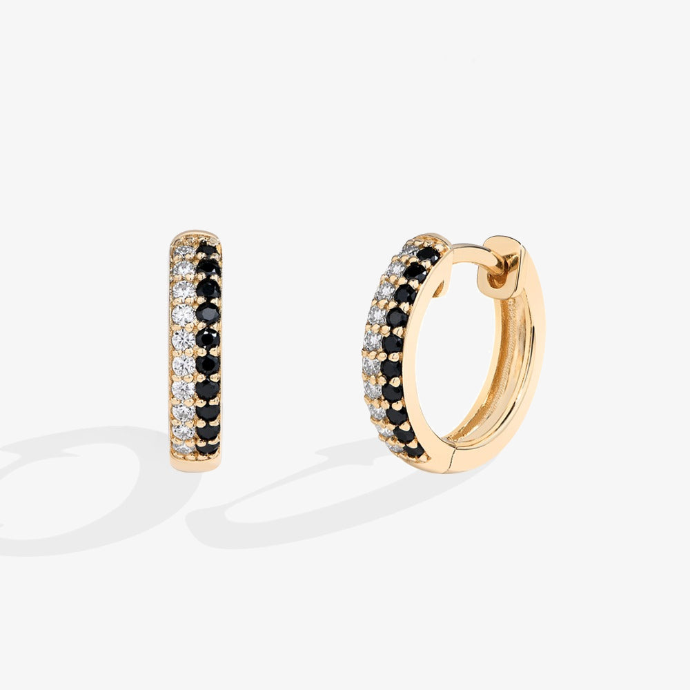 Pavé huggie hoop earrings - My Store