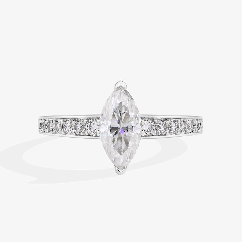 1.0ct Marquise-Cut Moissanite Engagement Ring - My Store