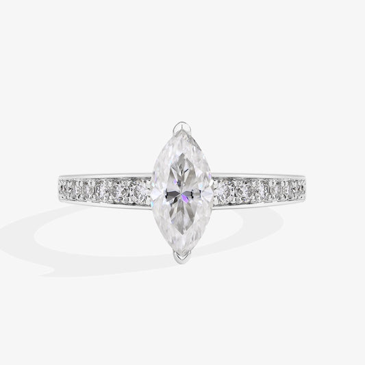 1.0ct Marquise-Cut Moissanite Engagement Ring - My Store