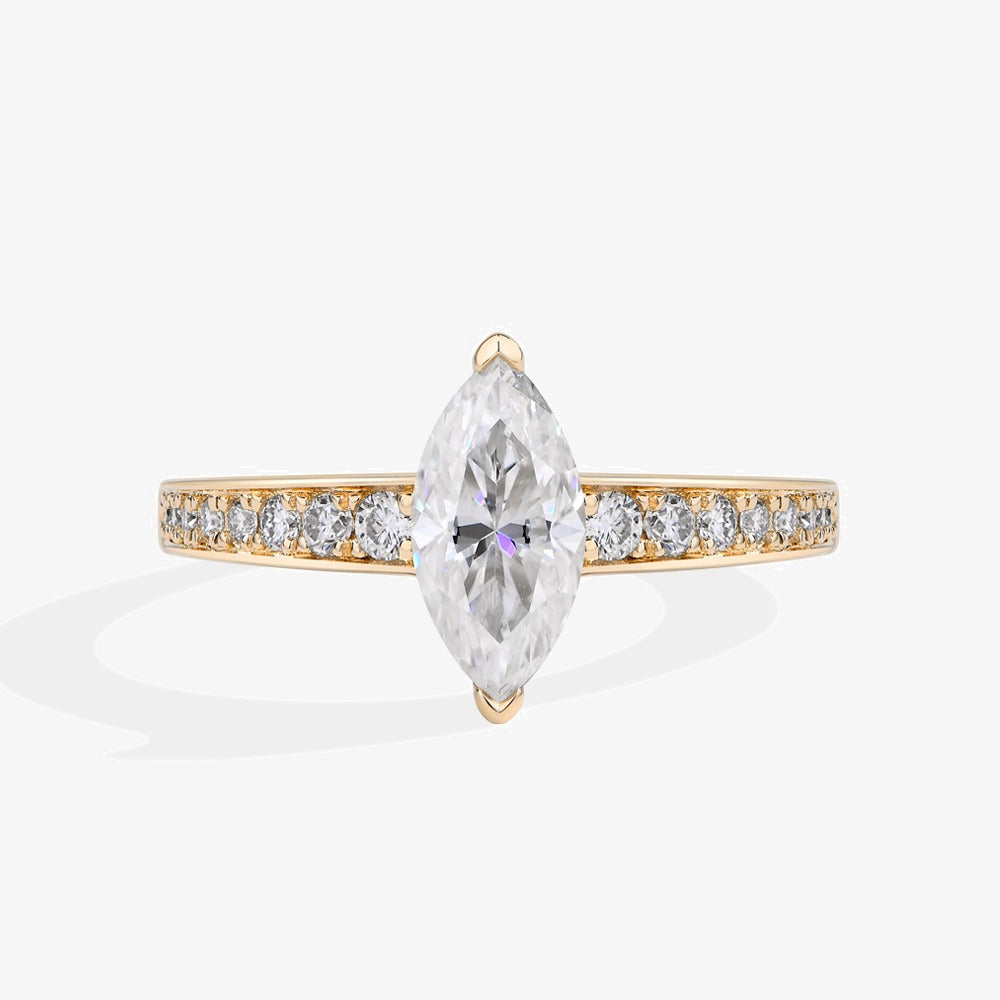 1.0ct Marquise-Cut Moissanite Engagement Ring - My Store
