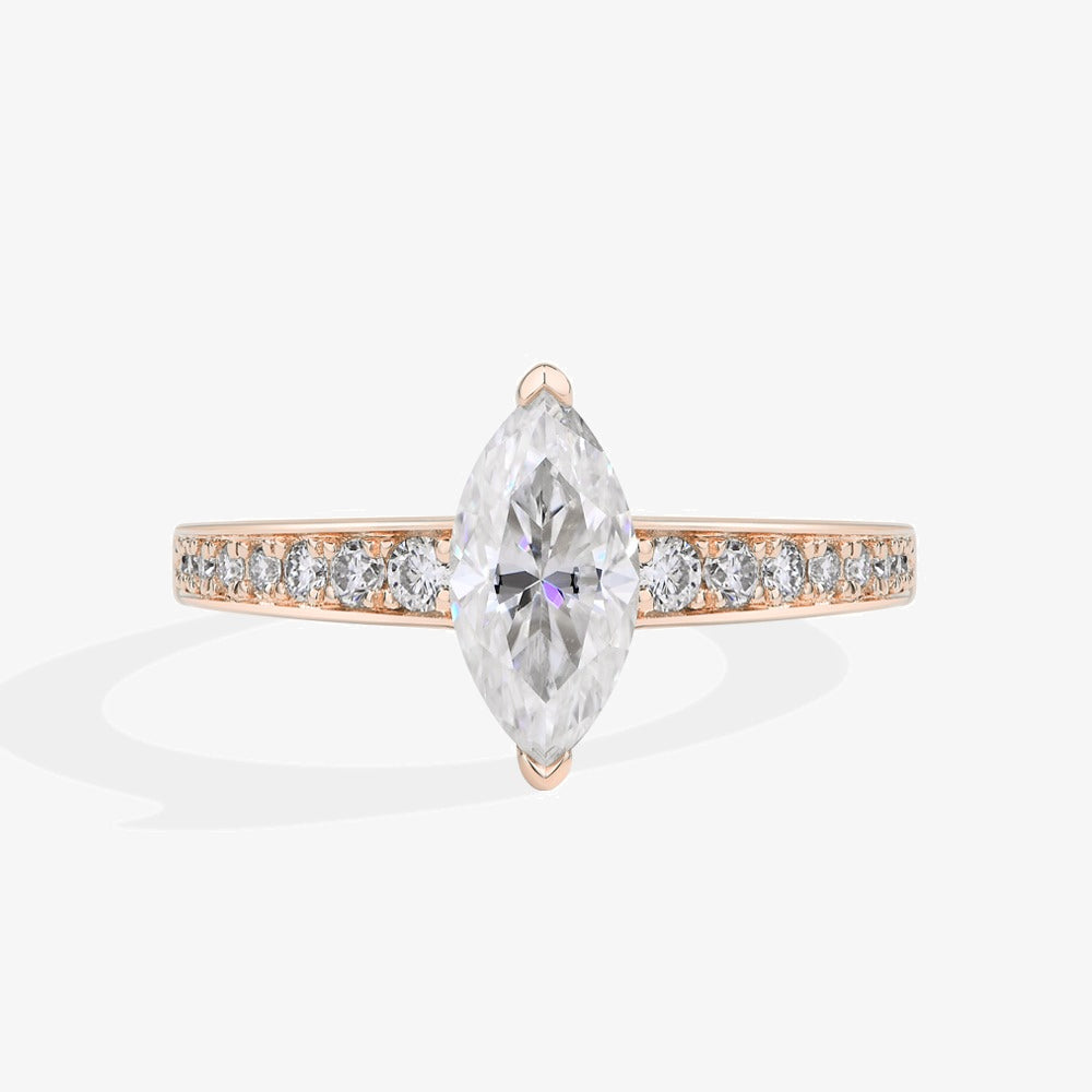 1.0ct Marquise-Cut Moissanite Engagement Ring - My Store