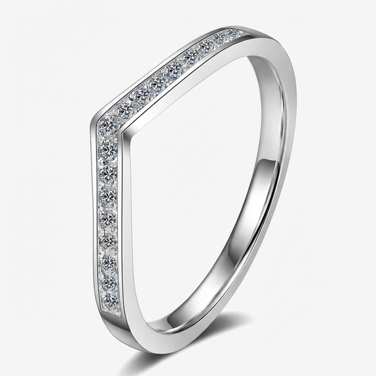Carved Eternity Moissanite Ring - My Store