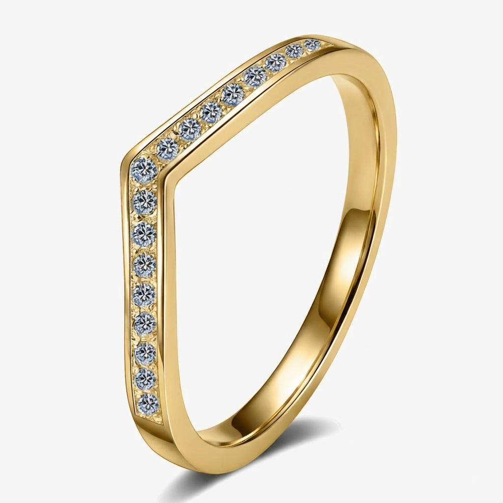 Carved Eternity Moissanite Ring - My Store