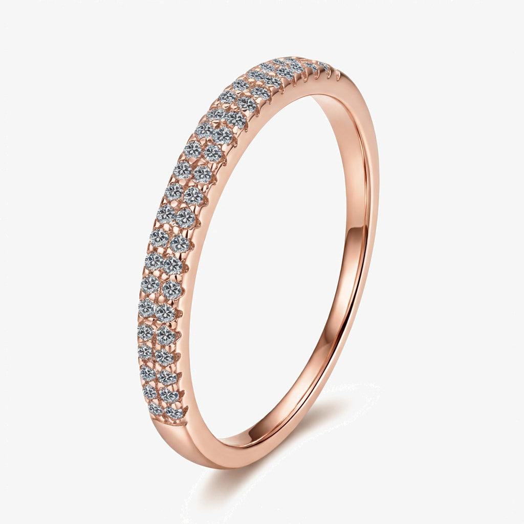 Double Eternity  Moissanite Ring - My Store