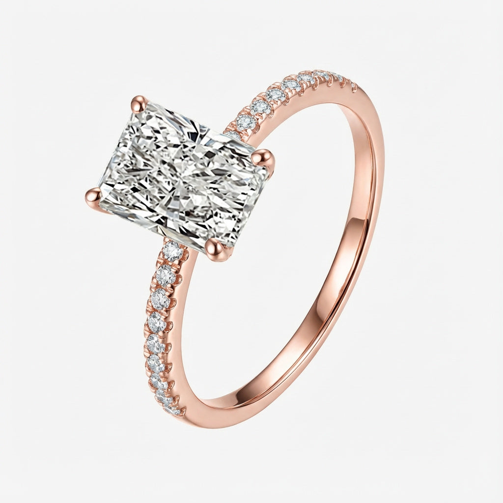 2.0ct Radiant-Cut Moissanite Engagement Ring - My Store