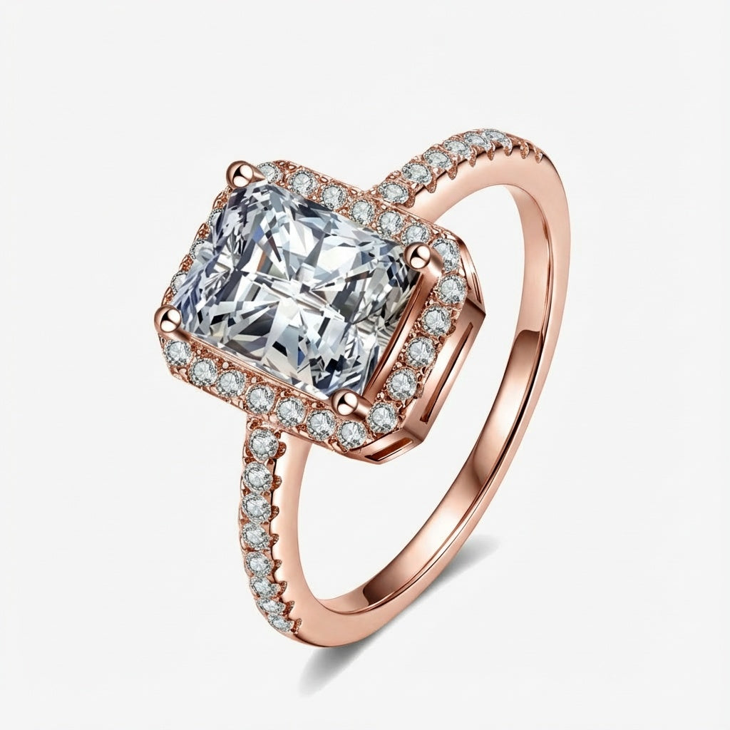 2.0ct Halo Square-Cut Engagement Ring - My Store