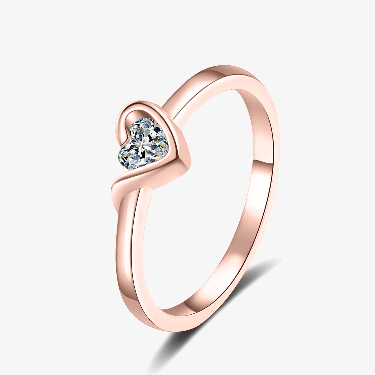 0.3ct Heart-Cut Moissanite Ring - My Store