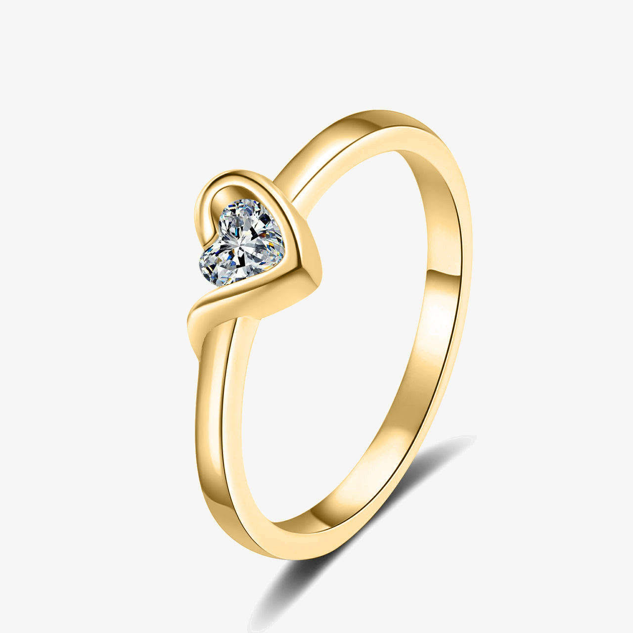 0.3ct Heart-Cut Moissanite Ring - My Store